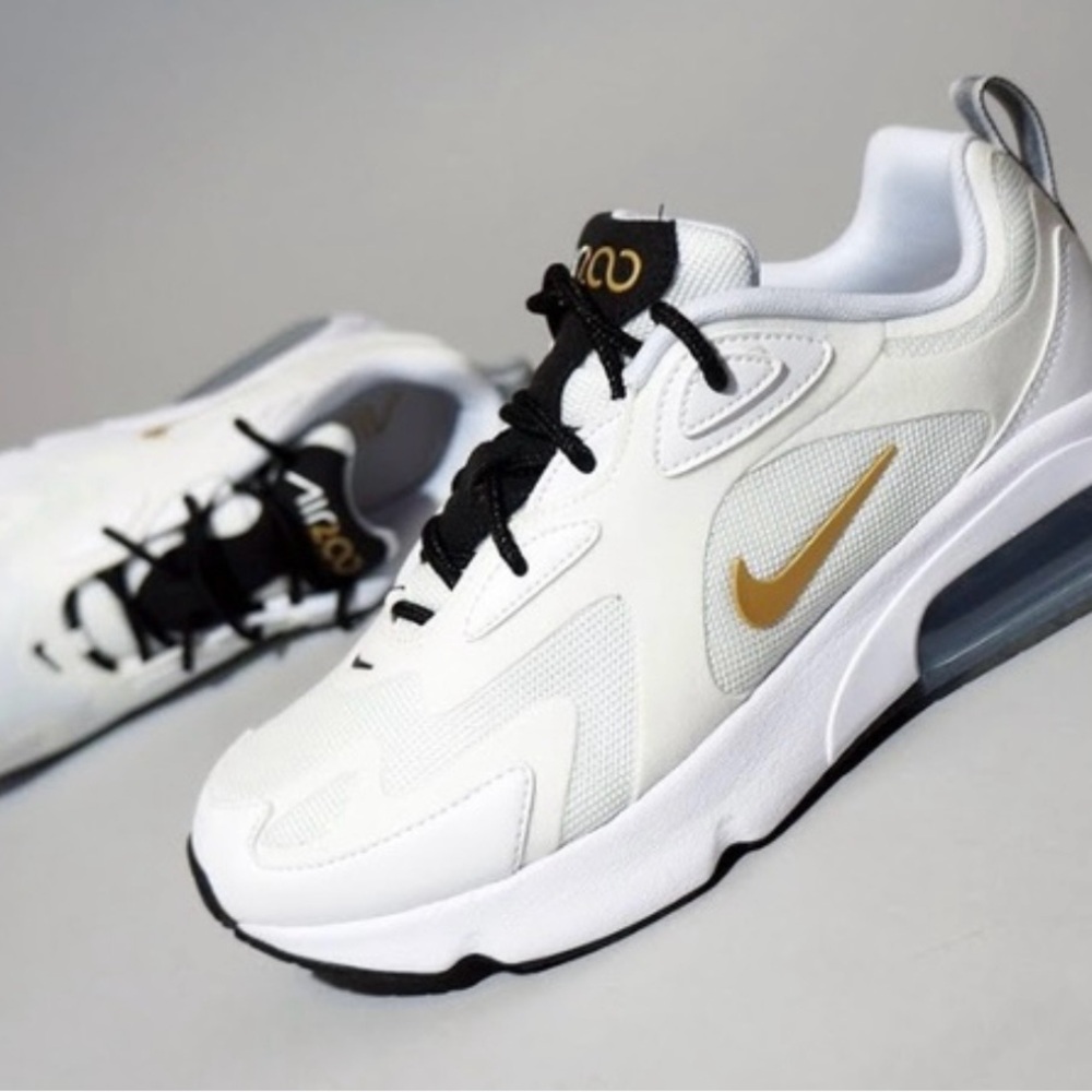 Nike Air Max White with Gold Accents